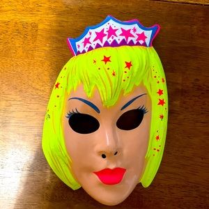 Vintage Princess Halloween Mask Collegeville 1984 Queen Crown Tiara